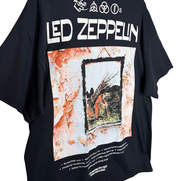 Led Zeppelin IV Album Graphic Short Sleeve Band Tee XL Retro Rock Grunge T-Shirt - Picture 6 of 9